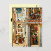 受胎告知、聖エミディウスとUFO ポストカード (正面/裏面)