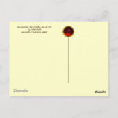 受胎告知、聖エミディウスとUFO ポストカード (裏面)