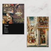 受胎告知、聖エミディウスとUFO 名刺 (正面/裏面)