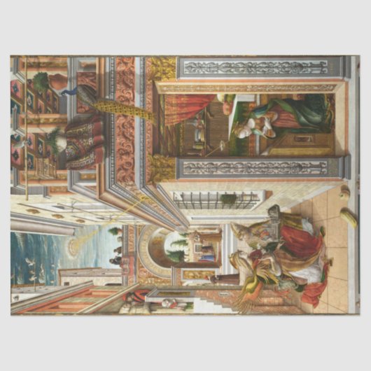 受胎告知、聖エミディウスとUFO by Crivelli 薄葉紙 (正面)