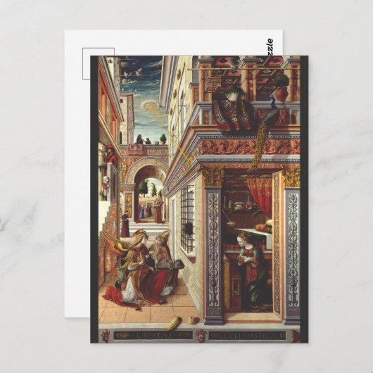 受胎告知、聖エミディウス ポストカード (正面/裏面)