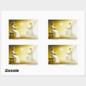 受胎告知 長方形シール (シート)