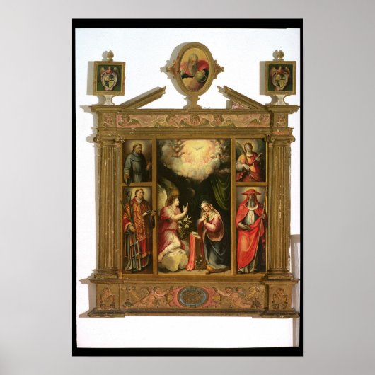 受胎告知， 1581 ポスター (正面)