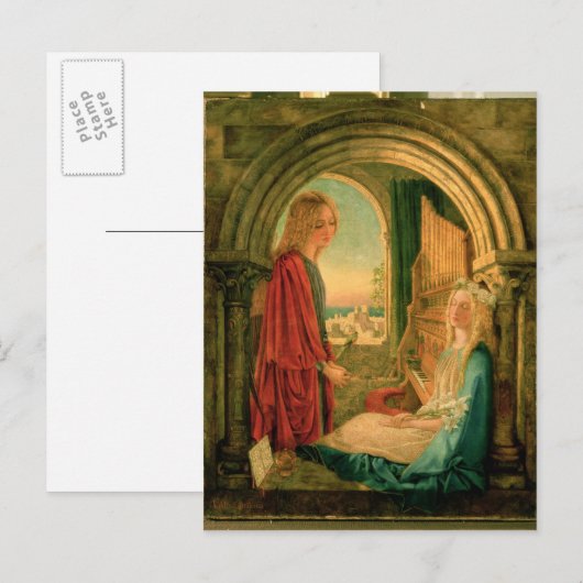 受胎告知， 1859 ポストカード (正面/裏面)