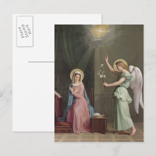 受胎告知， 1859 ポストカード (正面/裏面)