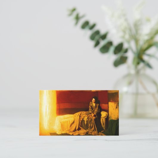 受胎告知， 1898 by Henry Ossawa Tanner 名刺 (スタンド正面)