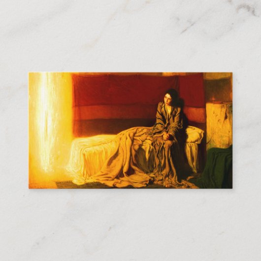 受胎告知， 1898 by Henry Ossawa Tanner 名刺 (正面)