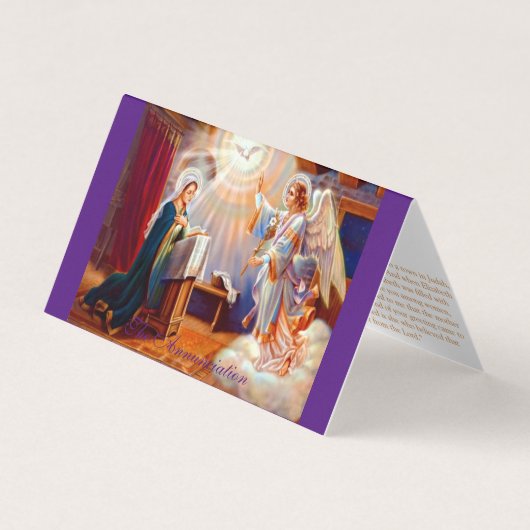 受胎告知(2) -祈りの言葉カード 名刺 (正面)