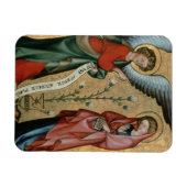 受胎告知， c.1330 (パネル上の油) マグネット (横)