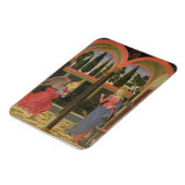 受胎告知， c.1457 （パネルのテンペラ） マグネット (左側)