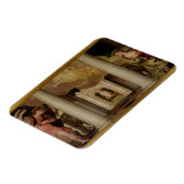 受胎告知， c.1551-53 (キャンバス上の油) マグネット (左側)