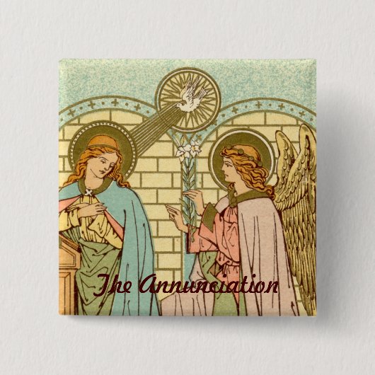 受胎告知(RLS 04) 缶バッジ (正面)