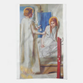 受胎告知byダンテガブリエルロセッティ キッチンタオル (縦)