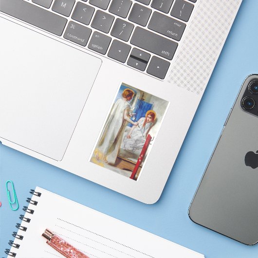 受胎告知byダンテガブリエルロセッティ シール (ノートパソコンとiPhone)