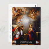 受胎告知byバルトロメエステバン・ムリロ ポストカード (正面/裏面)