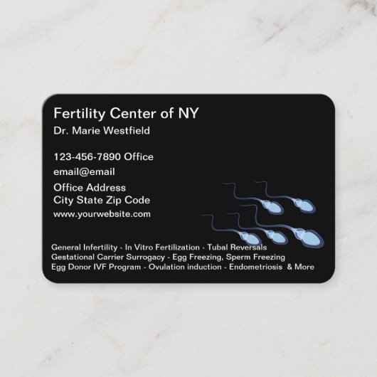 受胎能力サービスと家族計画 名刺 (正面)