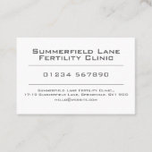 受胎診療所アポイントメントカード 名刺 (正面)