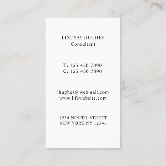 受胎診療所 名刺 (裏面)