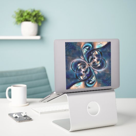 受胎 シール (デスク上のノートパソコン)