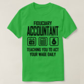 受託会計士教えの賃金を処理する Tシャツ (デザイン正面)
