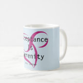 受諾は平静はです(青い) コーヒーマグカップ (正面右)