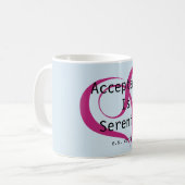 受諾は平静はです(青い) コーヒーマグカップ (正面左)