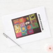 受賞歴のあるコラージュのパネル長方形シール 長方形シール (封筒)