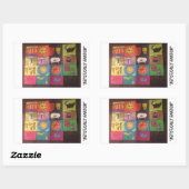 受賞歴のあるコラージュのパネル長方形シール 長方形シール (シート)