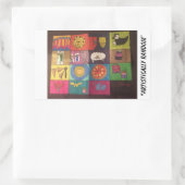 受賞歴のあるコラージュのパネル長方形シール 長方形シール (バッグ)