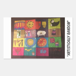 受賞歴のあるコラージュのパネル長方形シール 長方形シール