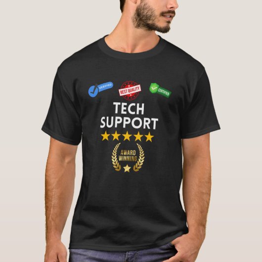 受賞歴のあるテクニカルサポート - IT同僚へのギフト Tシャツ (正面)