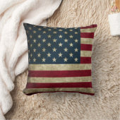 受賞歴のあるヴィンテージUSフラッグピロー クッション (ブランケット)