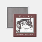 受賞者のサークル俳句アートマグネット マグネット (正面/裏面)