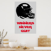 受賞者やめは感動的ポップ・アートのサッカー ポスター (キッチン)