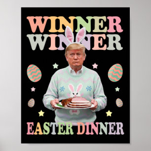 受賞者イースターディナーのトランプ大統領ハッピー ポスター