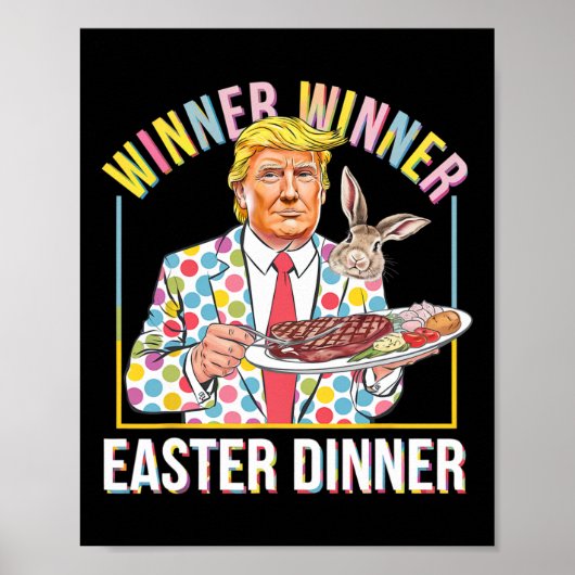 受賞者イースターディナーのトランプ大統領ハッピー ポスター (正面)