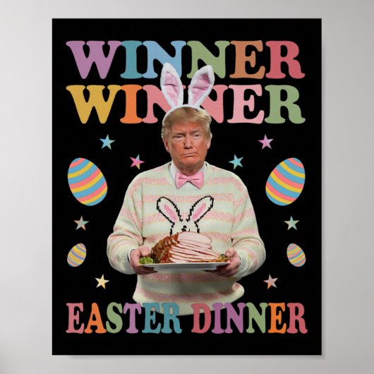 受賞者イースターディナーのトランプ大統領ハッピー ポスター (正面)