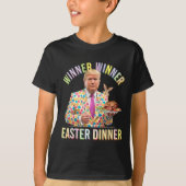 受賞者イースターディナーのトランプ大統領ハッピー Tシャツ (正面)