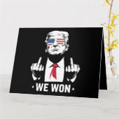 受賞者トランプ我々は就任式の日47日に勝利 カード (黄色い花)