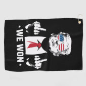 受賞者トランプ我々は就任式の日47日に勝利 ゴルフタオル (横)