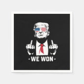 受賞者トランプ我々は就任式の日47日に勝利 スタンダードカクテルナプキン (正面)