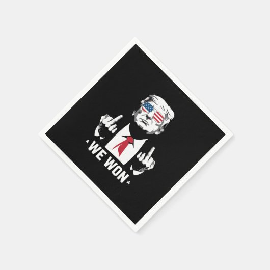 受賞者トランプ我々は就任式の日47日に勝利 スタンダードカクテルナプキン (角)