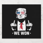 受賞者トランプ我々は就任式の日47日に勝利 ビールラベル (シングルラベル)