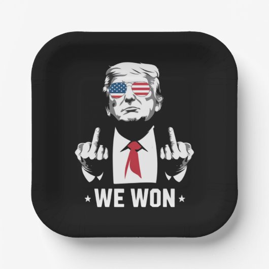 受賞者トランプ我々は就任式の日47日に勝利 ペーパープレート (正面)