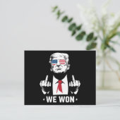 受賞者トランプ我々は就任式の日47日に勝利 ポストカード (スタンド正面)