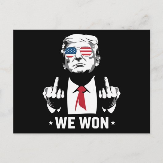 受賞者トランプ我々は就任式の日47日に勝利 ポストカード (正面)