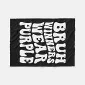 受賞者衣服パープルチームスポーツデイゲームスピリット我々 フリースブランケット (正面(横))