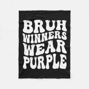 受賞者衣服パープルチームスポーツデイゲームスピリット我々 フリースブランケット