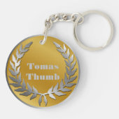 受賞者金ゴールドシルバー賞パーソナライズされた名 キーホルダー (裏面)