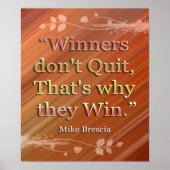 受賞者 – メッセやる気を起こさせるージプリント ポスター (正面)